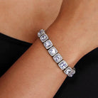 Elegant 18K White Gold Tennis Bracelet with 5A Cubic Zirconia