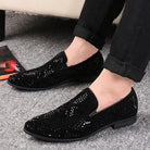 Elegant Rhinestone Shining Loafer Shoes for Modern Men