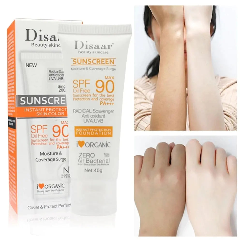 Disaar SPF 90 Facial Body Sunscreen Whitening Sun Cream - Ultimate Protection and Hydration