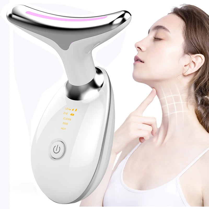 Advanced Micro-current Neck and Face Massage Device with LED Therapy