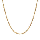 Luxurious 18K Gold Plated Sterling Silver Rope Chain - Italian Made