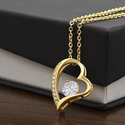 Elegant Forever Love Necklace with Brilliant CZ Crystal